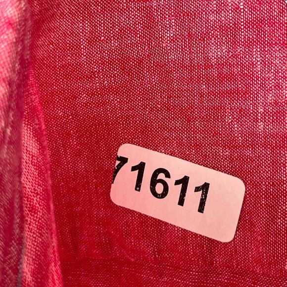 TOMMY HILFIGER Shirt Mens 2XL Cotton Linen Chambray Button Up Short Sleeve Pink - Picture 14 of 14